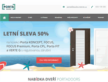 Tablet Screenshot of porta-dvere.cz